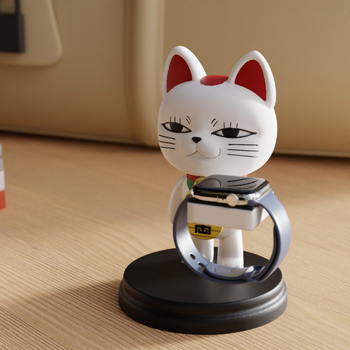 Βάση φόρτισης ρολογιού με γάτα-τυχερή, ρητίνη, συμβατή με Apple Watch και Huawei Watch, κινέζικού στυλ, επιτραπέζιος οργανωτής