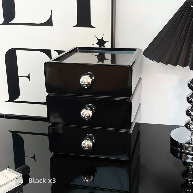 Ακρυλική θήκη καλλυντικών με συρτάρι – οργανωτής γραφείου για καλλυντικά, κατάλληλη για σαλόνι και υπνοδωμάτιο, ύφος ελαφρού πολυτελείας