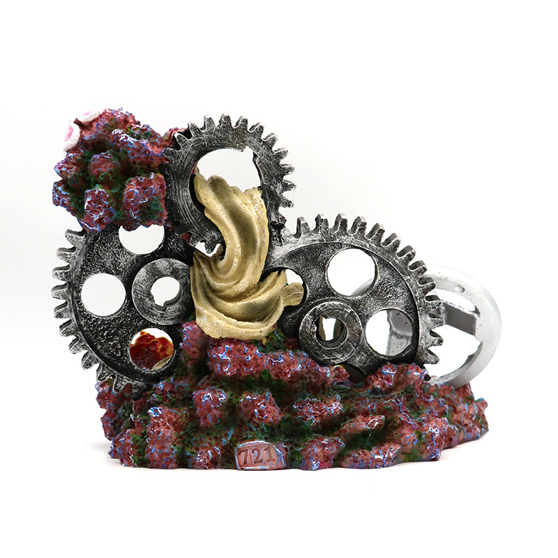 Sculptură decorativă pentru acvariu – rășină ecologică, origine Guangdong, pentru peisaj de acvariu, stil oceanic, brand Linger Pet