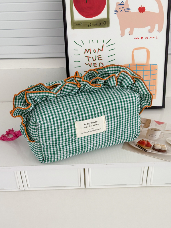 Sulankstoma saugojimo maišelis su languotu raštu, medvilnė, poliesterio pamušalas, universalus, kasdieniniam naudojimui