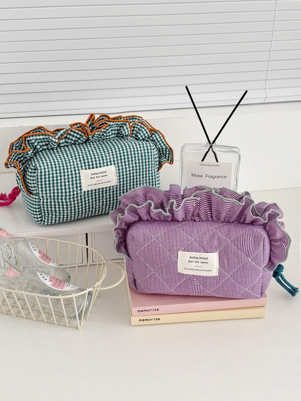 Sulankstoma saugojimo maišelis su languotu raštu, medvilnė, poliesterio pamušalas, universalus, kasdieniniam naudojimui