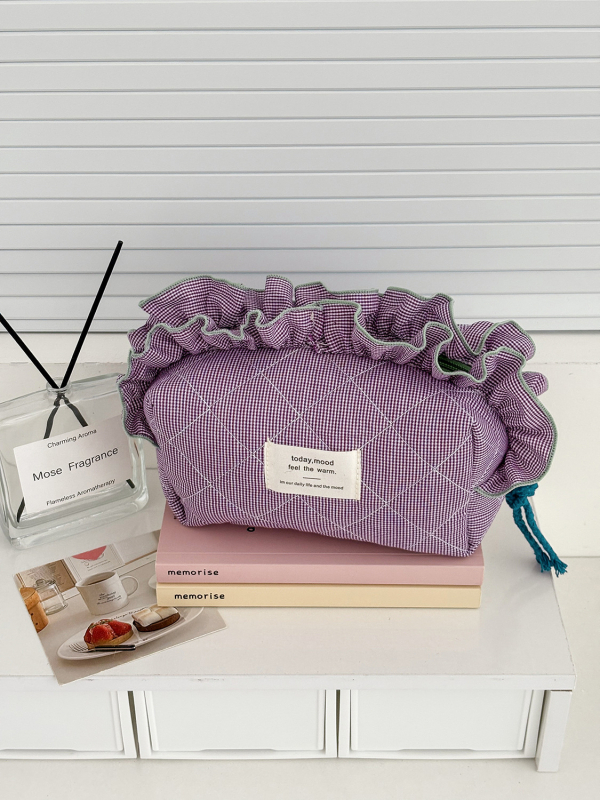 Sulankstoma saugojimo maišelis su languotu raštu, medvilnė, poliesterio pamušalas, universalus, kasdieniniam naudojimui