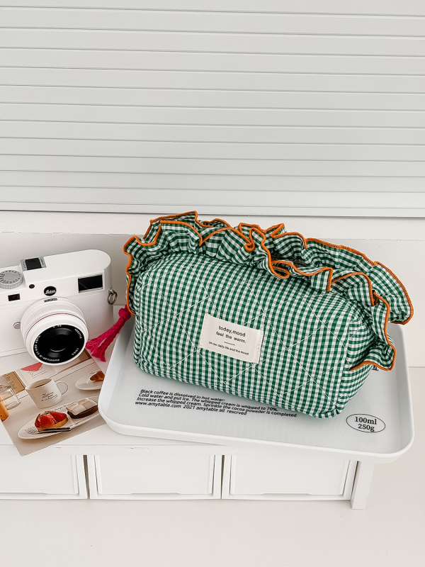 Sulankstoma saugojimo maišelis su languotu raštu, medvilnė, poliesterio pamušalas, universalus, kasdieniniam naudojimui