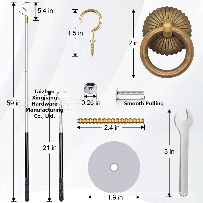 Ρυθμιζόμενη τηλεσκοπική κρεμάστρα από ανοξείδωτο ατσάλι; πολυτμηματική κατασκευή, ομαλή λειτουργία και μηχανισμός εύκολου κλειδώματος; κατάλληλο για ευρεία χρήση; βάρος 256 g; Star Craftsman.