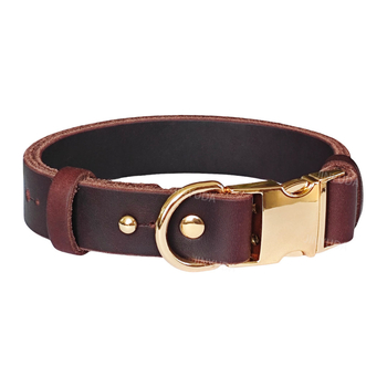 Guler pentru câini din piele de vită | Material: Piele de vită; Destinat: Câini; SKU: 185