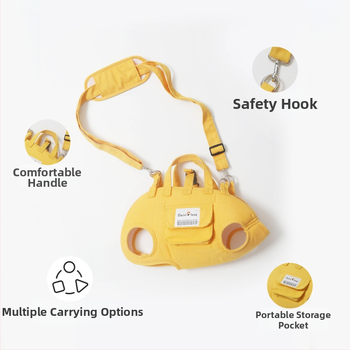 Kanvas mājdzīvnieku soma ar crossbody dizainu, nav importēta, bez IP atļaujas