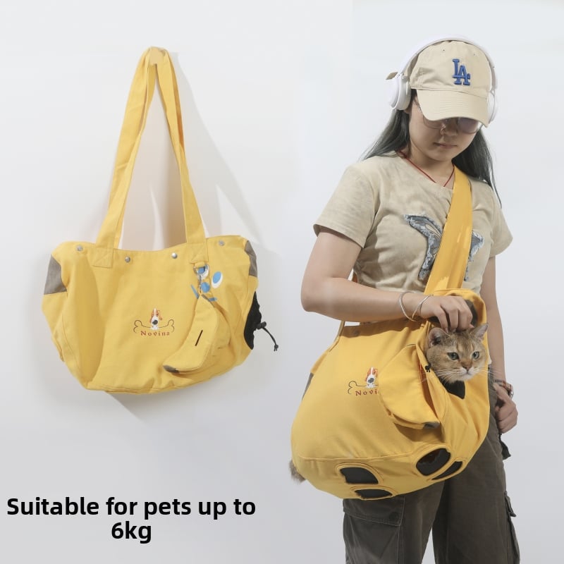 Kanvas mājdzīvnieku soma ar crossbody dizainu, nav importēta, bez IP atļaujas