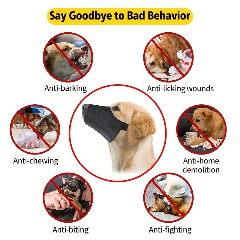 Suņa mute - pret kodumu un riešanu, plastmasas, universāla pielāgošana