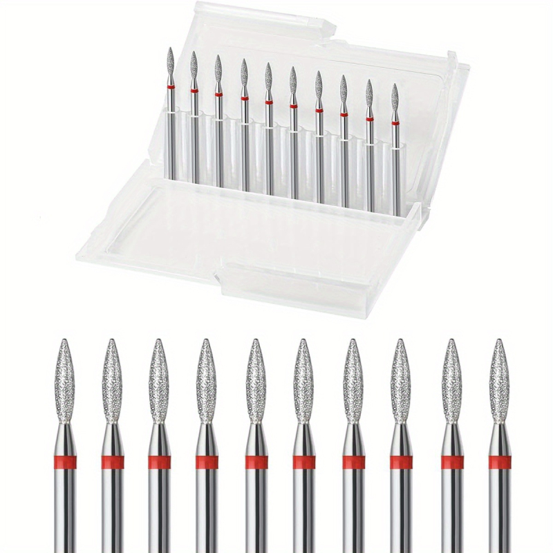 Cap de șlefuit unghii cu diamant și nisip – set de 10 piese, pre-tratament în stil rus