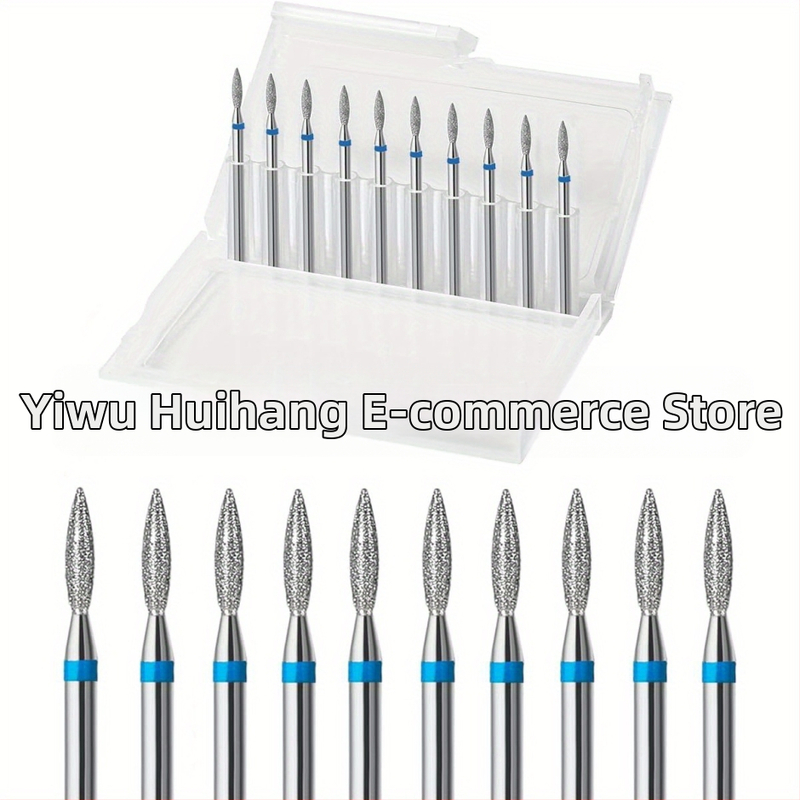 Cap de șlefuit unghii cu diamant și nisip – set de 10 piese, pre-tratament în stil rus