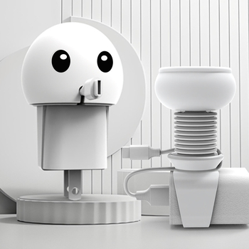 Silikono karikatūrinis kabelių organizatorius įkrovikliams