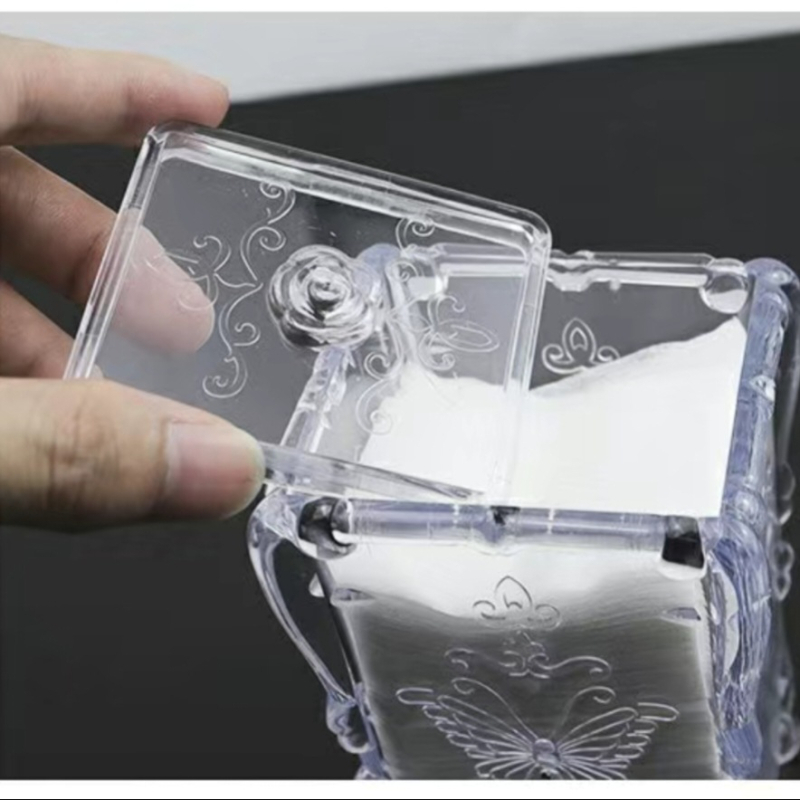 Manikiūro vatos pagalvėlių laikymo dėžutė su dangčiu, dulkių apsauga (Kodas: Adan-178, Medžiaga: Kita, Prekės ženklas: Kita, Importuota: Ne)