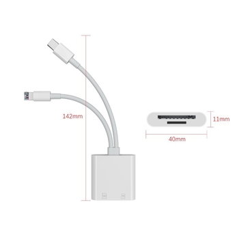 Čitač kartica Type-C, dva u jednom SD/TF za Apple uređaje, USB 2.0