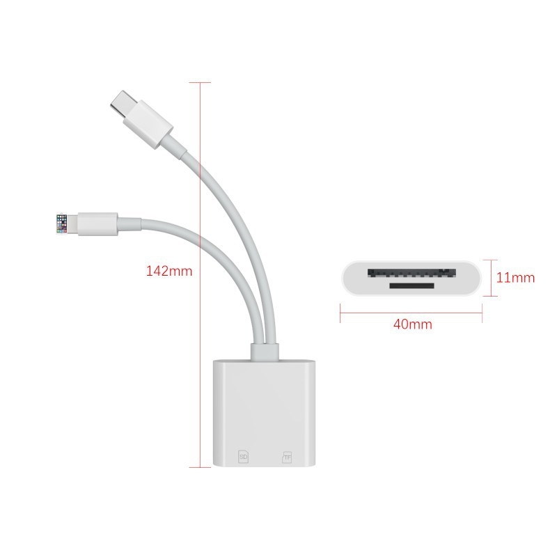 Čitač kartica Type-C, dva u jednom SD/TF za Apple uređaje, USB 2.0