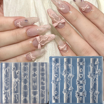 Καλούπι σιλικόνης νυχιών – τρισδιάστατος σχεδιασμός φιόγγου, σε μπαλέτο στυλ, κοσμήματα νυχιών, 47,5–55 g, Full Beauty