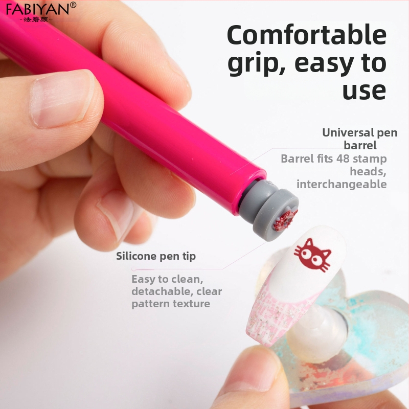 Sada razítek na nechty s 48 vymeniteľnými silikónovými hlavami s motívmi motýľov a kvetov; Materiál: plast; Netto hmotnosť 75–80 g