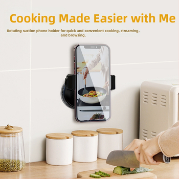 Държач за телефон с въртене на 360° и вакуумно всмукване (монтаж с вакуумна чашка, без захранване, подходящ за предно стъкло)