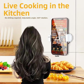 Държач за телефон с въртене на 360° и вакуумно всмукване (монтаж с вакуумна чашка, без захранване, подходящ за предно стъкло)