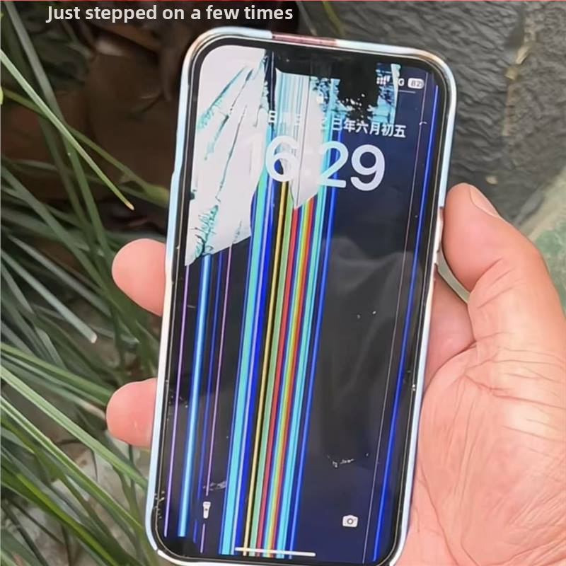 Калъф за телефон със симулиран счупен вид и метални петна, издръжлив против изпускане, Серия 1, Номер на продукт 000000, Внос: Не, Без марка/Без регистрирана търговска марка