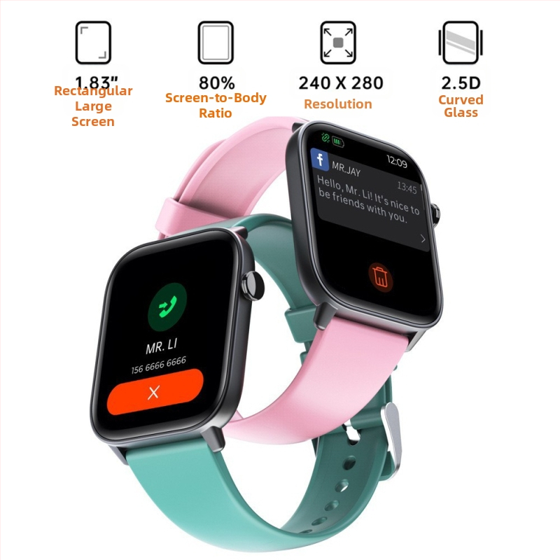 DM19 Ceas Inteligent — Monitorizare ritm cardiac și nivel de oxigen din sânge, Urmărire somn și exerciții, baterie de 230 mAh