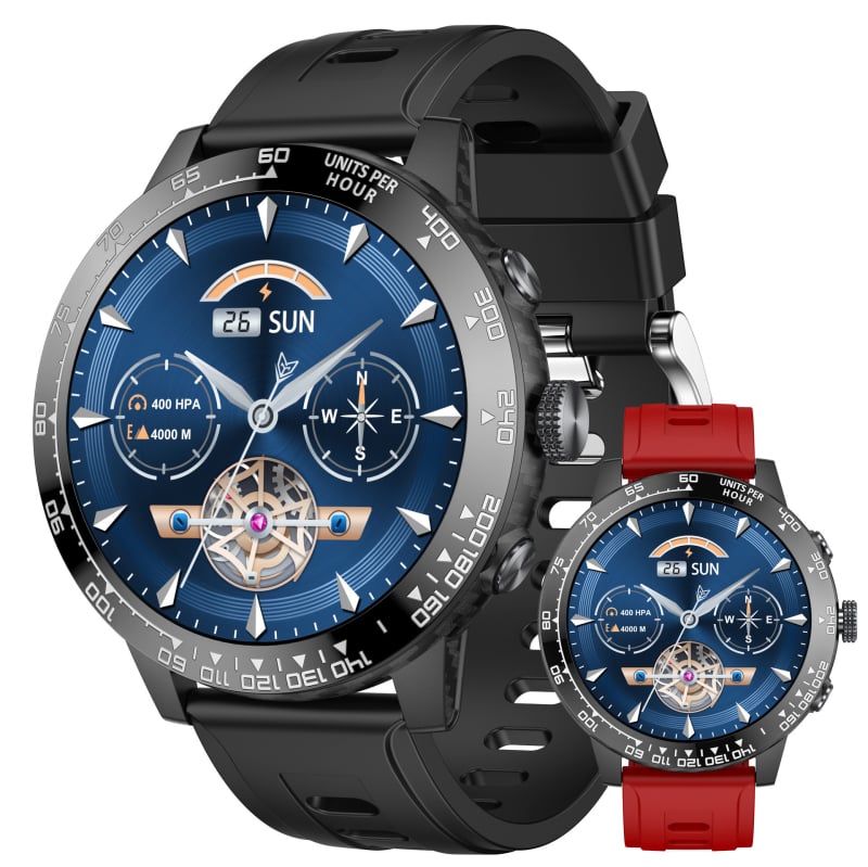 Ceas inteligent G303 cu apeluri Bluetooth, poziționare GPS, monitorizare ritm cardiac, tensiune arterială și saturație de oxigen în sânge