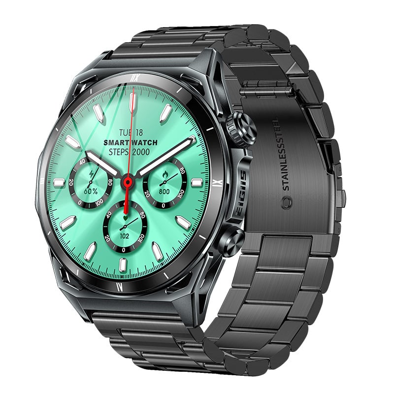 Ceas inteligent cu apeluri Bluetooth, ritm cardiac, tensiune arterială, monitorizare a somnului și pedometru