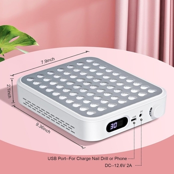 Συσκευή συλλογής σκόνης νυχιών MS-503, φορητή, ήσυχη λειτουργία, 1017 g καθαρό βάρος