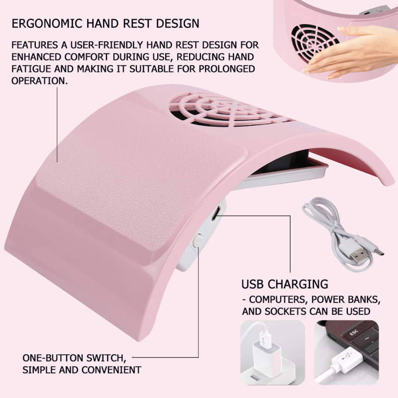 Nagų dulkių ištraukimo įrenginys, modelis 858-M5, TFSCLOIN, Medžiaga: plastikas + nerūdijantis plienas, Talpa: 360