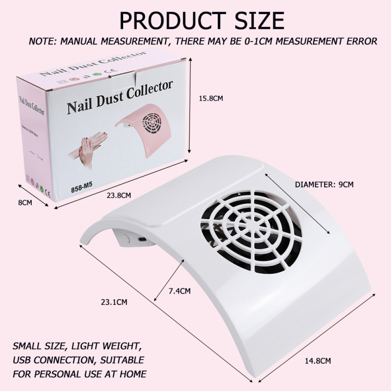 Nagų dulkių ištraukimo įrenginys, modelis 858-M5, TFSCLOIN, Medžiaga: plastikas + nerūdijantis plienas, Talpa: 360