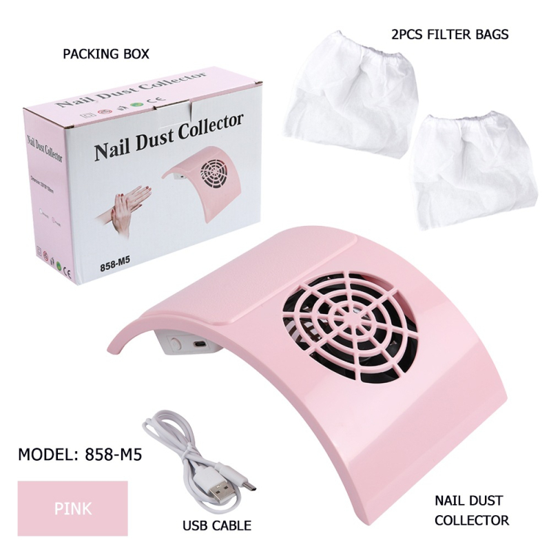 Usisivač prašine za nokte, model 858-M5, TFSCLOIN, Materijal: plast + nehrđajući čelik, Kapacitet: 360