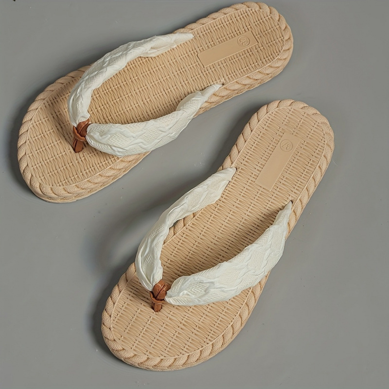 Sieviešu sandales ar mākonīšu rakstu – minimalistiskas, augšdaļa no auduma, EVA zole, plakans papēdis, zoles biezums virs 11 cm