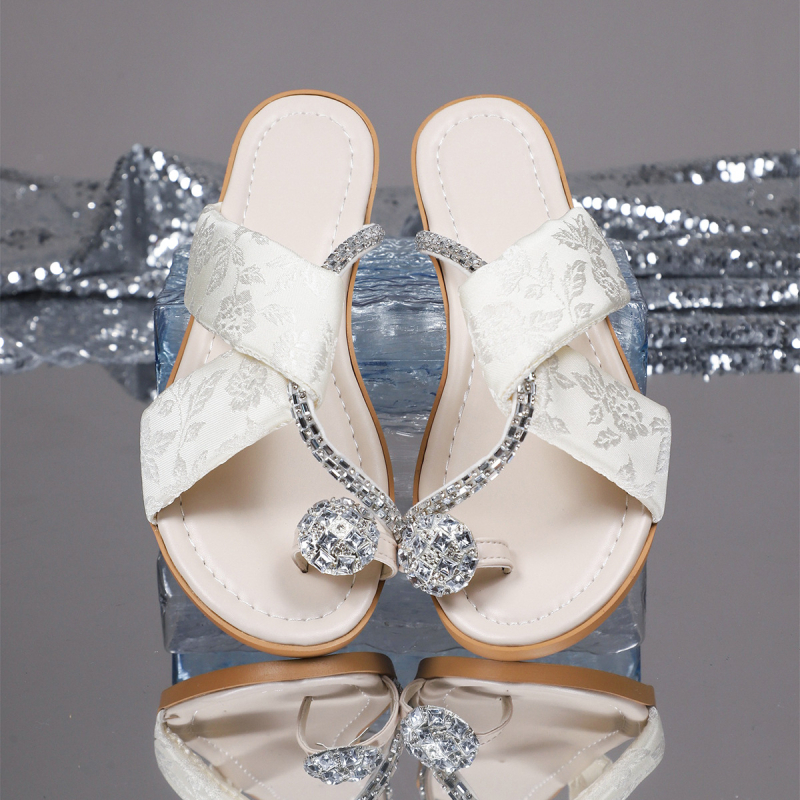 Piršto kilpos sandalai, stora padas, PU viršus, gumos padas, Europos ir Amerikos stilius