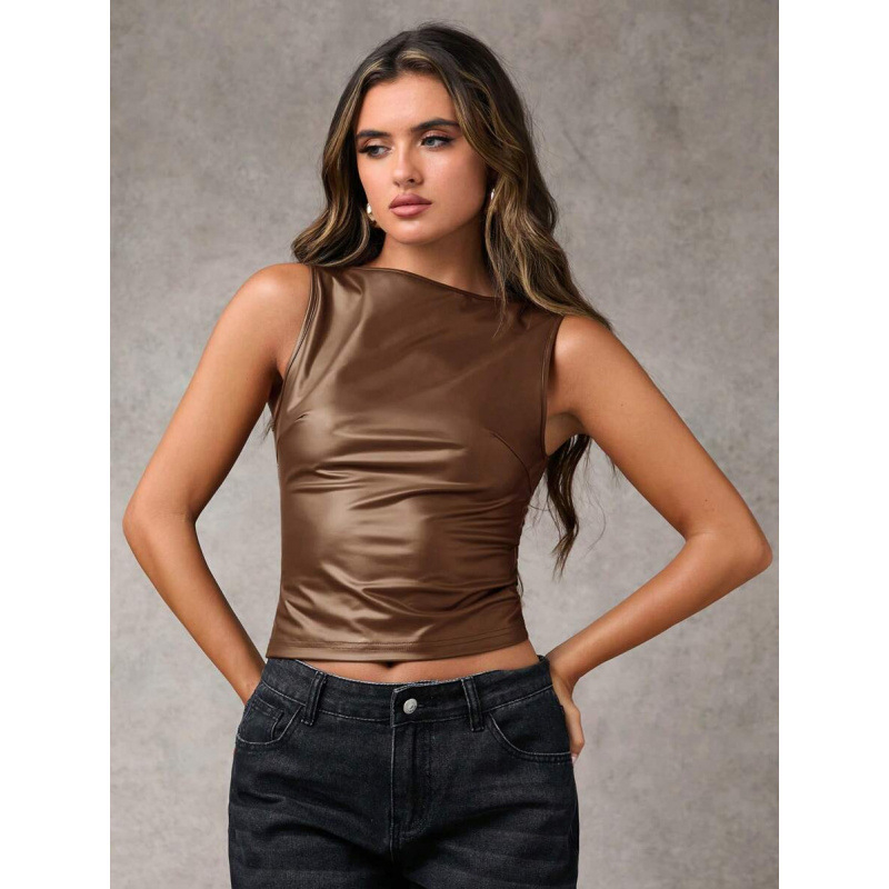 Moteriški plisuoti sijonai Slim-Fit – medvilnės-linų audinys, 2023 vasara, lengvas verslo stilius