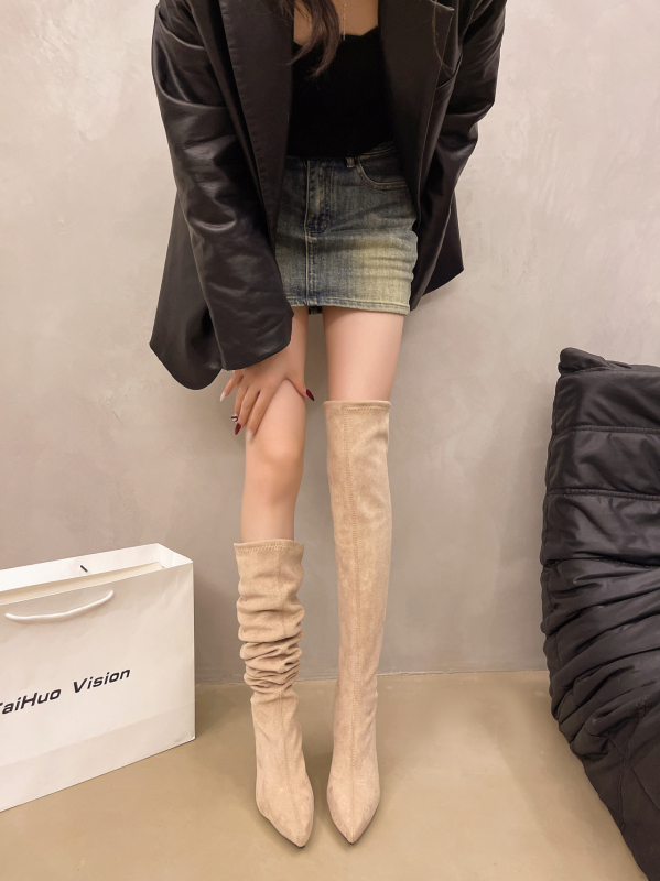 Jodinėjimo batai, retro stilius, smailus pirštas, 6–8 cm aukštas kulnas, aukštas šaftas