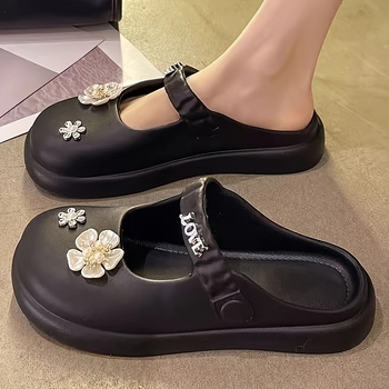 Bateliai be raištelių su gėlių dizainu, platforma, arkos parama, Lolita stilius, EVA viršus ir padas