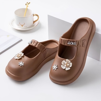 Bateliai be raištelių su gėlių dizainu, platforma, arkos parama, Lolita stilius, EVA viršus ir padas