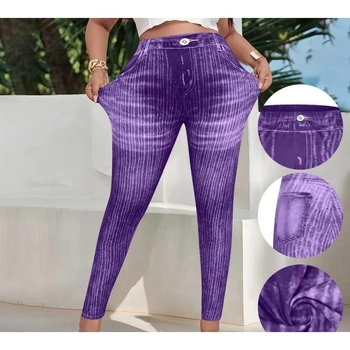 Κορεατικό στυλ καπρί παντελόνια με μοτίβο αγελάδας, υψηλή μέση, ύφασμα από μπαμπού