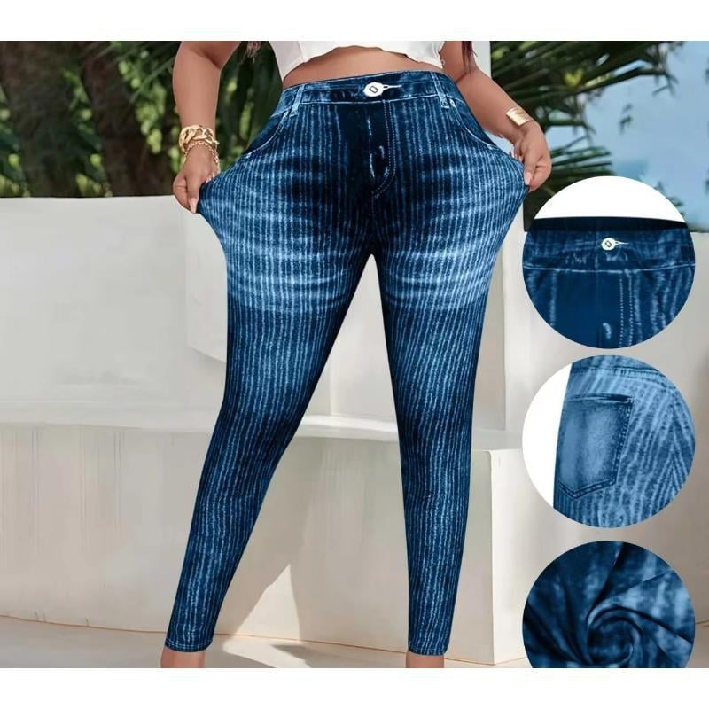 Korejiečio stiliaus capri kelnes su karvės atspaudais, aukštas liemuo, bambukų pluoštas