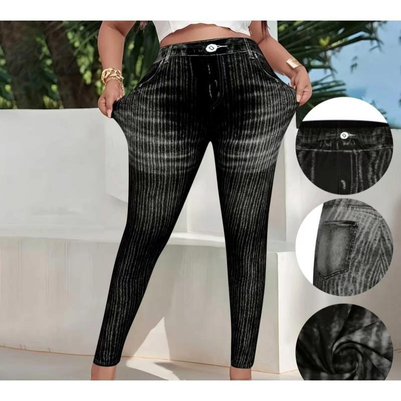 Korejiečio stiliaus capri kelnes su karvės atspaudais, aukštas liemuo, bambukų pluoštas