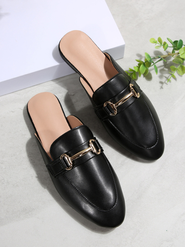 Γυναικείες δερμάτινες καλοκαιρινές σανδάλες με επίπεδη σόλα, PU πάνω, σόλα από καουτσούκ, επένδυση από συνθετικό δέρμα, συγκολλημένη σόλα, πάχος σόλας 3–5 cm