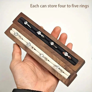 Σετ προβολής κοσμημάτων από καρυδιά με βάσεις για κολιέ, σκουλαρίκια και δαχτυλίδια; παραμετροποίηση διαθέσιμη; προέλευση Heze; κωδικός 001; μάρκα Minghang; συσκευασία σε κουτί.