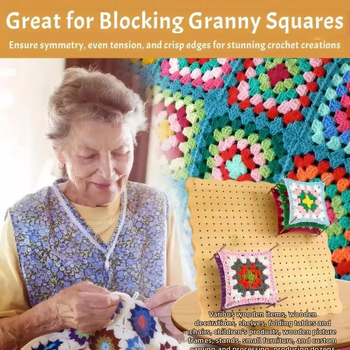 Perforirana drvena ploča za motive za hekkanje — ploča za oblikovanje ručnog veza i šivanja, prilagodljiv dodatak