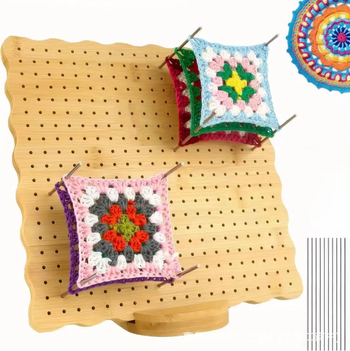 Perforirana drvena ploča za motive za hekkanje — ploča za oblikovanje ručnog veza i šivanja, prilagodljiv dodatak