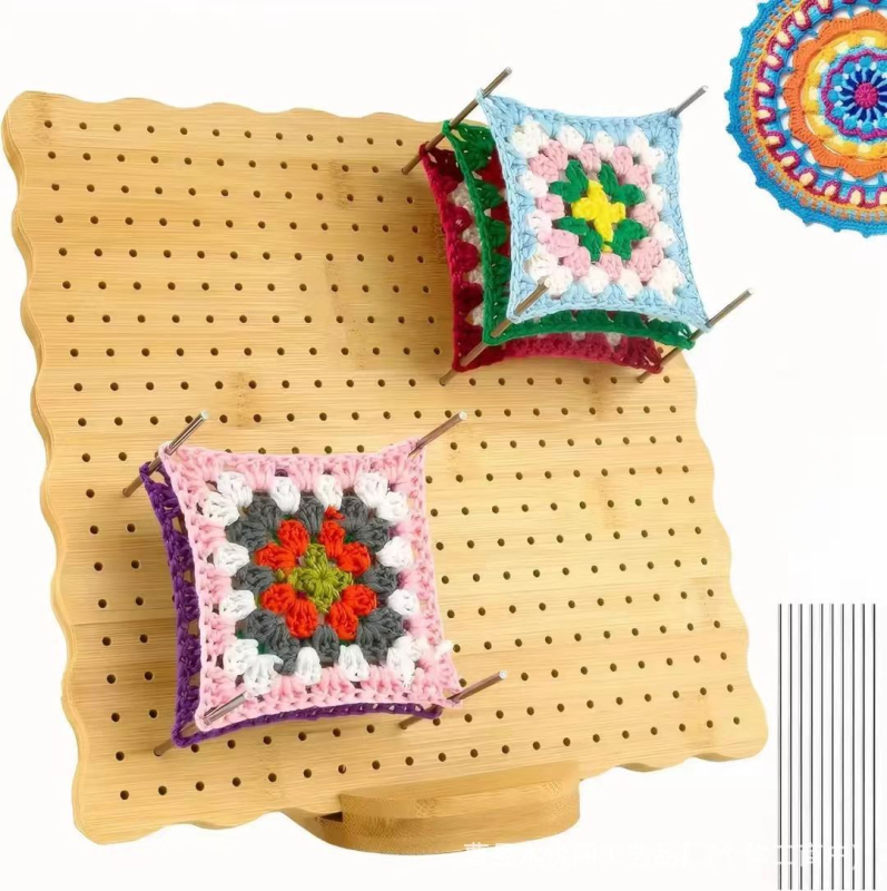 Perforirana drvena ploča za motive za hekkanje — ploča za oblikovanje ručnog veza i šivanja, prilagodljiv dodatak