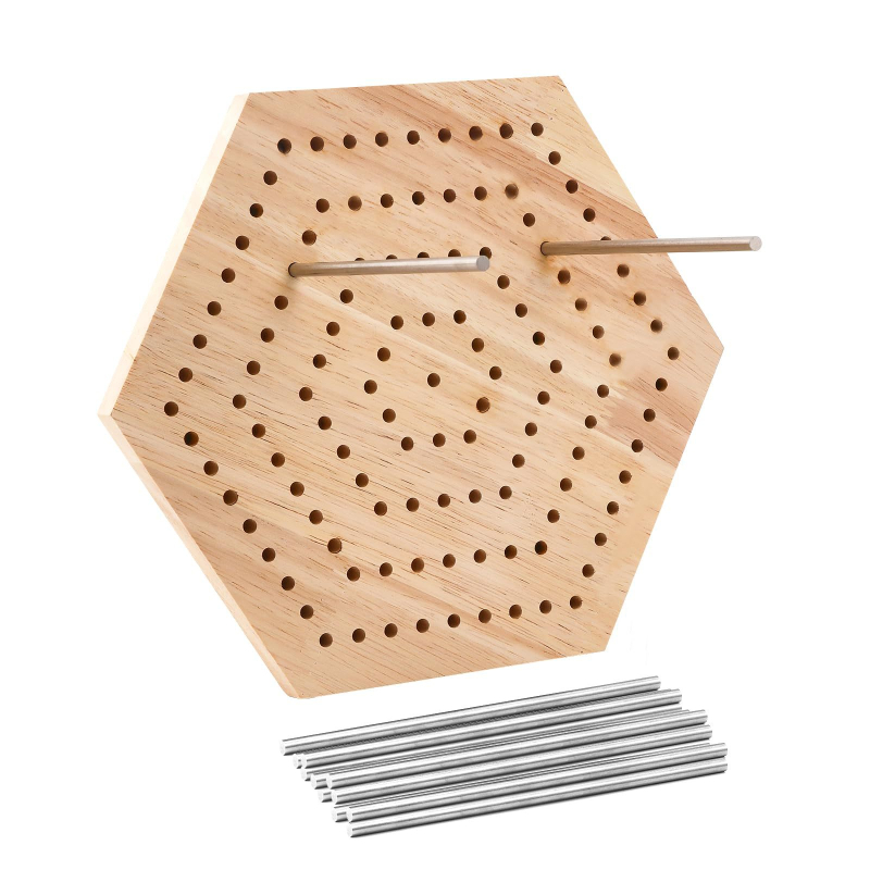 Perforirana drvena ploča za motive za hekkanje — ploča za oblikovanje ručnog veza i šivanja, prilagodljiv dodatak