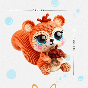 Komplet materijala za lutke za početnike — kukičanje životinja, Junzhi, broj artikla 20250626001, stil sladak/crtani