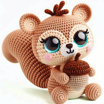 Komplet materijala za lutke za početnike — kukičanje životinja, Junzhi, broj artikla 20250626001, stil sladak/crtani