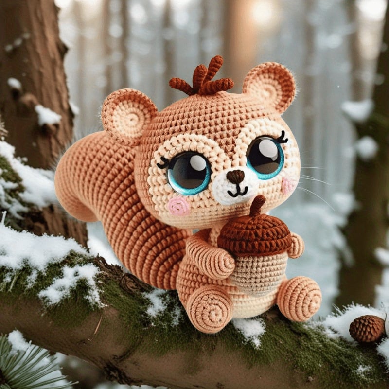 Komplet materijala za lutke za početnike — kukičanje životinja, Junzhi, broj artikla 20250626001, stil sladak/crtani