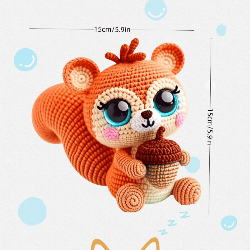 Komplet materijala za lutke za početnike — kukičanje životinja, Junzhi, broj artikla 20250626001, stil sladak/crtani