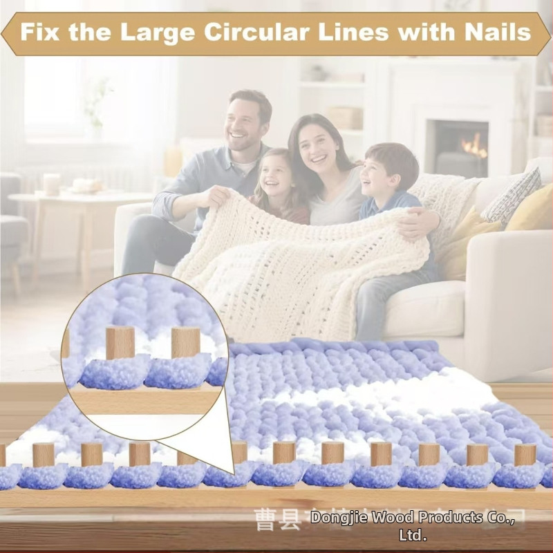 Drevený rám na pletenie – multifunkčná navíjačka priadze, prepojiteľný rám na pletenie šálov, Dongjie Q25109, japonský štýl